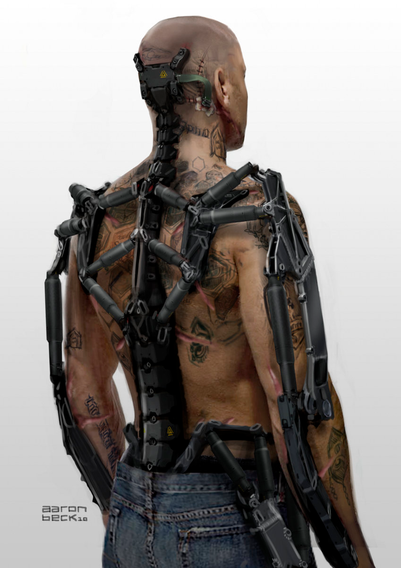 Illustration for article titled Elysium concept art shows the super unsanitary bioware of the future